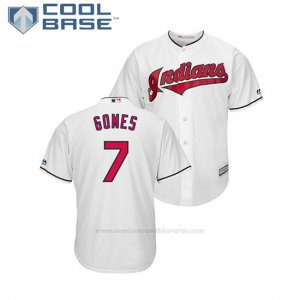 Camiseta Beisbol Hombre Indians Yan Gomes Cool Base 1ª Blanco