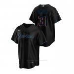 Camiseta Beisbol Hombre Miami Marlins Caleb Smith Replica Alterno Negro