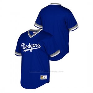 Camiseta Beisbol Hombre Los Angeles Dodgers Cooperstown Collection Mesh Wordmark V-Neck Azul