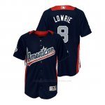 Camiseta Beisbol Nino All Star Game Jed Lowrie 2018 1ª Run Derby American League Azul