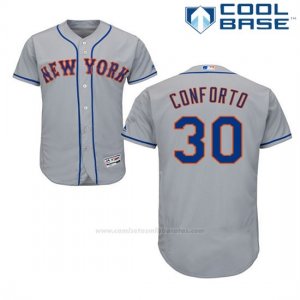 Camiseta Beisbol Hombre New York Mets Michael Conforto Gris Cool Base