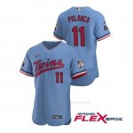 Camiseta Beisbol Hombre Minnesota Twins Jorge Polanco Autentico 2020 Alternato Azul
