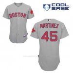 Camiseta Beisbol Hombre Boston Red Sox 45 Pedro Martinez Gris Cool Base