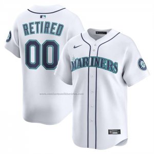 Camiseta Beisbol Hombre Seattle Mariners Retired Roster Limited Primera Blanco