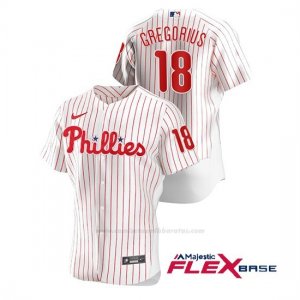 Camiseta Beisbol Hombre Philadelphia Phillies Didi Gregorius Autentico Nike Blanco