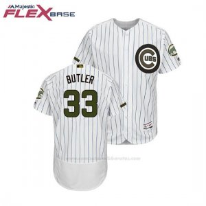 Camiseta Beisbol Hombre Chicago Cubs Eddie Butler 2018 Dia de los Caidos Flex Base Blanco