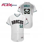 Camiseta Beisbol Hombre Arizona Diamondbacks Zack Godley 150th Aniversario Patch Autentico Flex Base Blanco