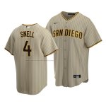 Camiseta Beisbol Hombre San Diego Padres Blake Snell 4 Sand Replica Alterno Marron