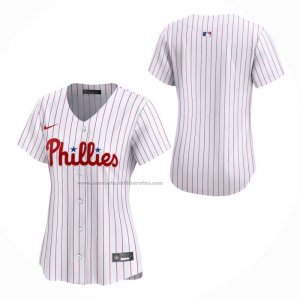 Camiseta Beisbol Mujer Philadelphia Phillies Primera Limited Blanco