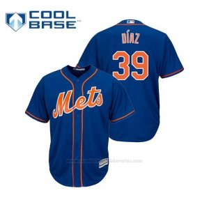 Camiseta Beisbol Hombre New York Mets Edwin Diaz Cool Base Majestic Alternato Azul