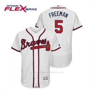 Camiseta Beisbol Hombre Atlanta Braves Freddie Freeman Flex Base Autentico Collezione Home 2019 Blanco