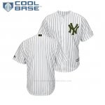 Camiseta Beisbol Hombre New York Yankees 2018 Dia de los Caidos Cool Base Blanco