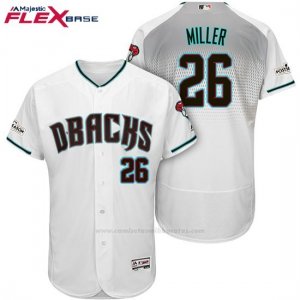 Camiseta Beisbol Hombre Arizona Diamondbacks 2017 Postemporada 26 Shelby Miller Blanco Flex Base