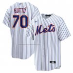 Camiseta Beisbol Hombre New York Mets Jose Butto Primera Replica Blanco