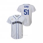 Camiseta Beisbol Nino Seattle Mariners Ichiro Suzuki Cooperstown Collection Primera Blanco