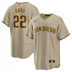 Camiseta Beisbol Hombre San Diego Padres Juan Soto Alterno Replica Marron