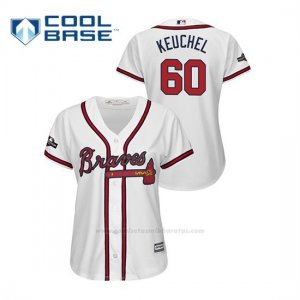 Camiseta Beisbol Mujer Atlanta Braves Dallas Keuchel 2019 Postseason Cool Base Blanco