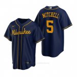 Camiseta Beisbol Hombre Milwaukee Brewers Garrett Mitchell Replica 2020 Azul