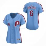 Camiseta Beisbol Mujer Philadelphia Phillies Ryan Howard Alterno Limited Azul Claro Camiseta Beisbol Mujer Philadelphia Phillies Ryan Howard Alterno Limited Azul Claro