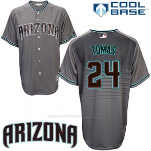 Camiseta Beisbol Hombre Arizona Diamondbacks 24 Yasmany Tomas Cool Base Gris
