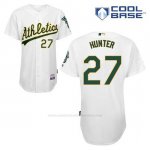 Camiseta Beisbol Hombre Oakland Athletics Catfish Hunter 27 Blanco 1ª Cool Base