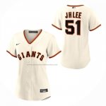Camiseta Beisbol Mujer San Francisco Giants Jung Hoo Lee Primera Replica Crema