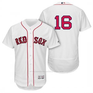 Camiseta Beisbol Hombre Boston Red Sox 16 Andrew Benintendi Blanco 1ª Autentico Coleccion Jugador Cool Base