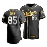 Camiseta Beisbol Hombre Los Angeles Dodgers Dustin May Black 2020 World Series Champions Golden Limited Authentic