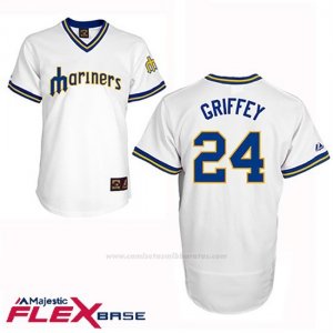 Camiseta Beisbol Hombre Seattle Mariners Ken Griffey Autentico Coleccion Flex Base Blanco