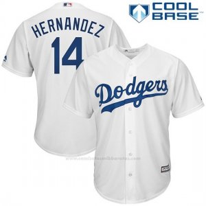 Camiseta Beisbol Hombre Los Angeles Dodgers Enrique Hernandez Blanco Cool Base