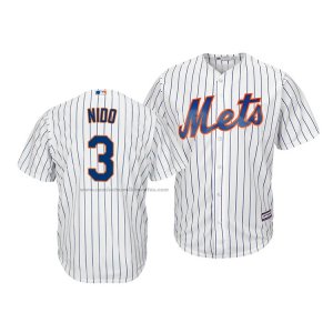 Camiseta Beisbol Hombre New York Mets White Tomas Nido Cool Base Cool Base