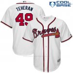 Camiseta Beisbol Hombre Atlanta Braves 49 Julio Teheran Blanco Cool Base