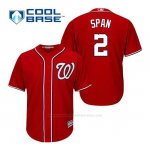 Camiseta Beisbol Hombre Washington Nationals Denard Span 2 Rojo Alterno Cool Base