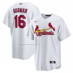 Camiseta Beisbol Hombre St. Louis Cardinals Nolan Gorman Primera Replica Blanco