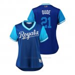 Camiseta Beisbol Mujer Kansas City Royals Lucas Duda 2018 Llws Players Weekend Dude Royal