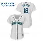 Camiseta Beisbol Mujer Seattle Mariners Yusei Kikuchi Cool Base Majestic Blanco