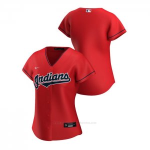 Camiseta Beisbol Mujer Cleveland Indians Replica 2020 Alterno Rojo