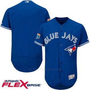 Camiseta Beisbol Hombre Toronto Blue Jays Blank Azul Flex Base Autentico Coleccion Entrenamiento de Primavera
