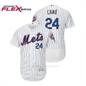 Camiseta Beisbol Hombre New York Mets Robinson Cano Flex Base Autentico Collezione Home Blanco