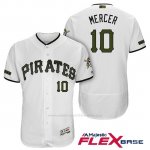 Camiseta Beisbol Hombre Pittsburgh Pirates Jordy Mercer Blanco 2018 1ª Alterno Flex Base