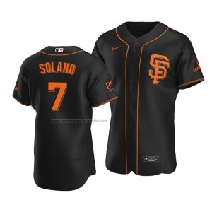Camiseta Beisbol Hombre San Francisco Giants Donovan Solano Autentico Alterno Negro
