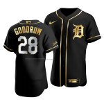 Camiseta Beisbol Hombre Detroit Tigers Niko Goodrum Golden Edition Autentico Negro