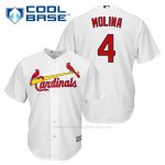 Camiseta Beisbol Hombre St. Louis Cardinals Yadier Molina 4 Blanco 1ª Cool Base