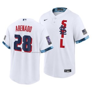 Camiseta Beisbol Hombre St. Louis Cardinals Nolan Arenado 2021 All Star Replica Blanco