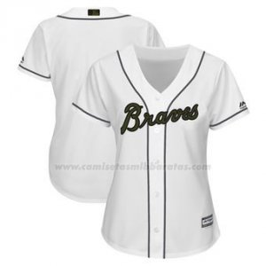 Camiseta Mujer Atlanta Braves Personalizada 2018 Blanco