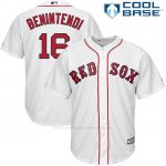 Camiseta Beisbol Hombre Boston Red Sox 16 Andrew Benintendi Blanco Cool Base