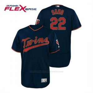 Camiseta Beisbol Hombre Minnesota Twins Miguel Sano Flex Base Autentico Collezione Alternato Azul