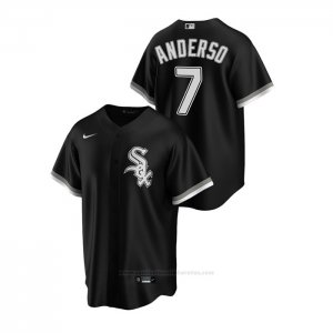 Camiseta Beisbol Hombre Chicago White Sox Tim Anderson Replica Alterno Negro