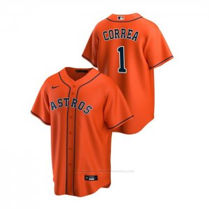 Camiseta Beisbol Hombre Houston Astros Carlos Correa Replica Alterno Naranja