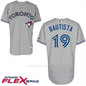 Camiseta Beisbol Hombre Toronto Blue Jays Jose Bautista Autentico Coleccion Gris Flex Base